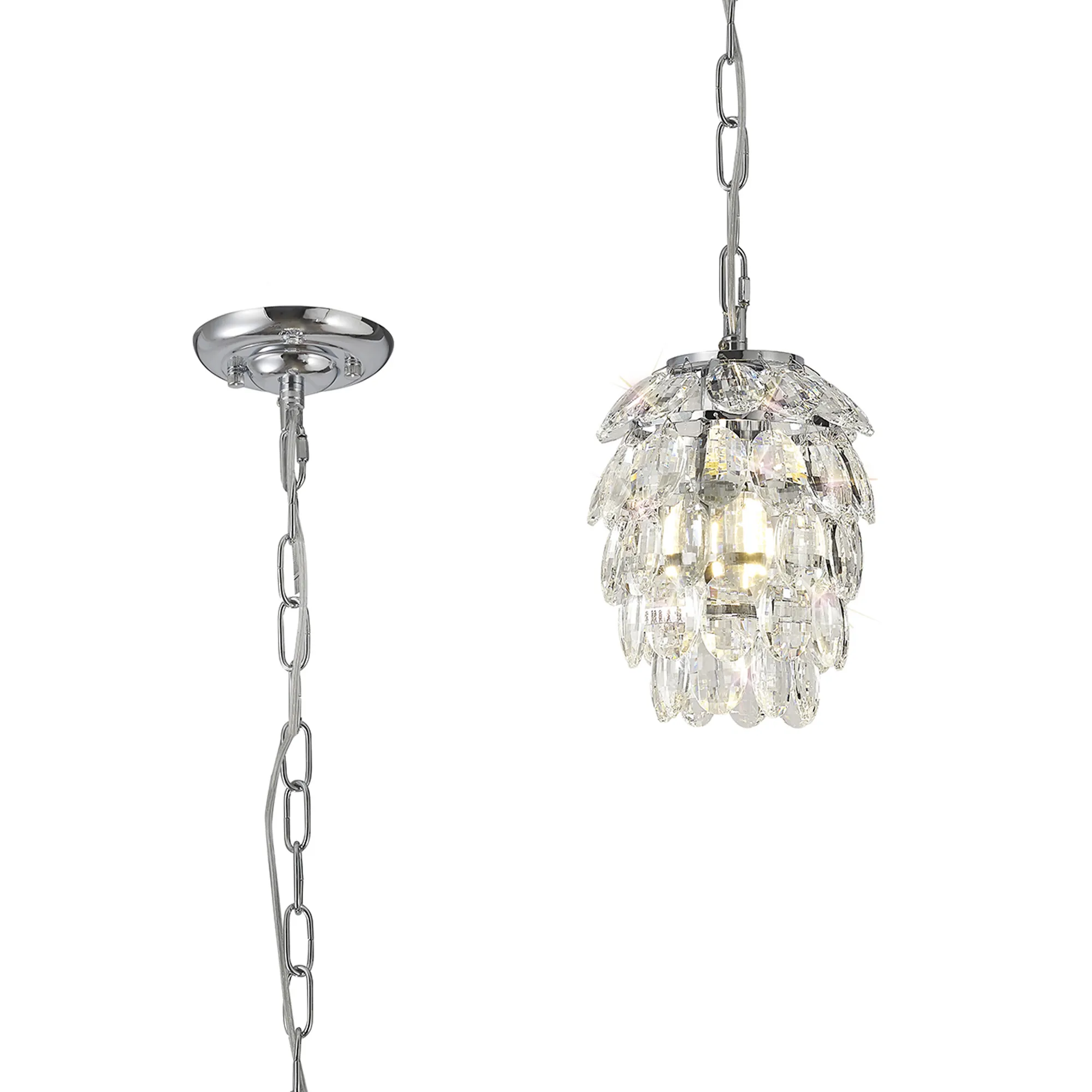 IL32838  Coniston Pendant 1 Light Polished Chrome